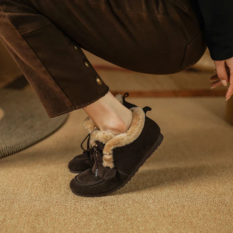 | Suede Wool Moc Boots