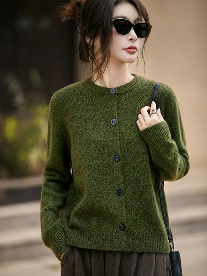 | Chunky-Knit Alpaca-Blend Cardigan