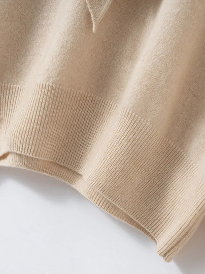 | Cashmere Pullover with Scarf Collar
