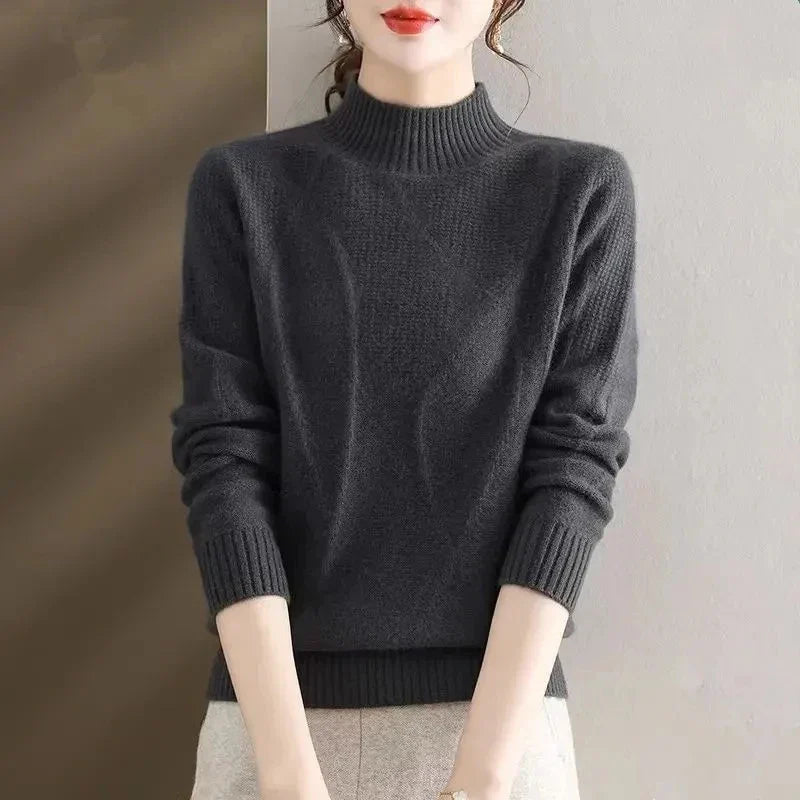 | Mock Neck Knit Sweater