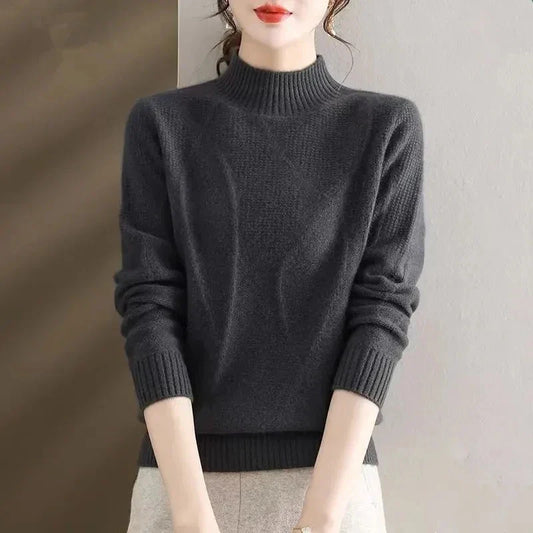 | Mock Neck Knit Sweater