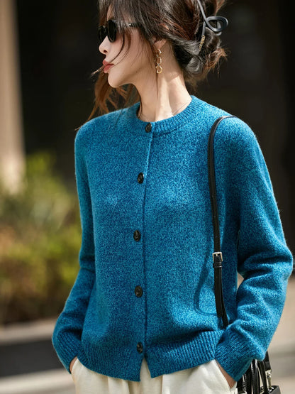 | Chunky-Knit Alpaca-Blend Cardigan
