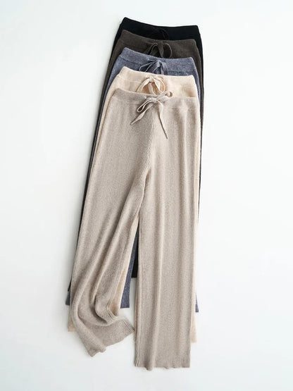| Wool Knitted Wide Leg Pants