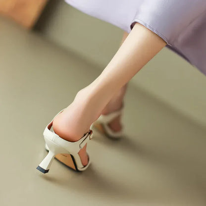 | Leather Heel Mules