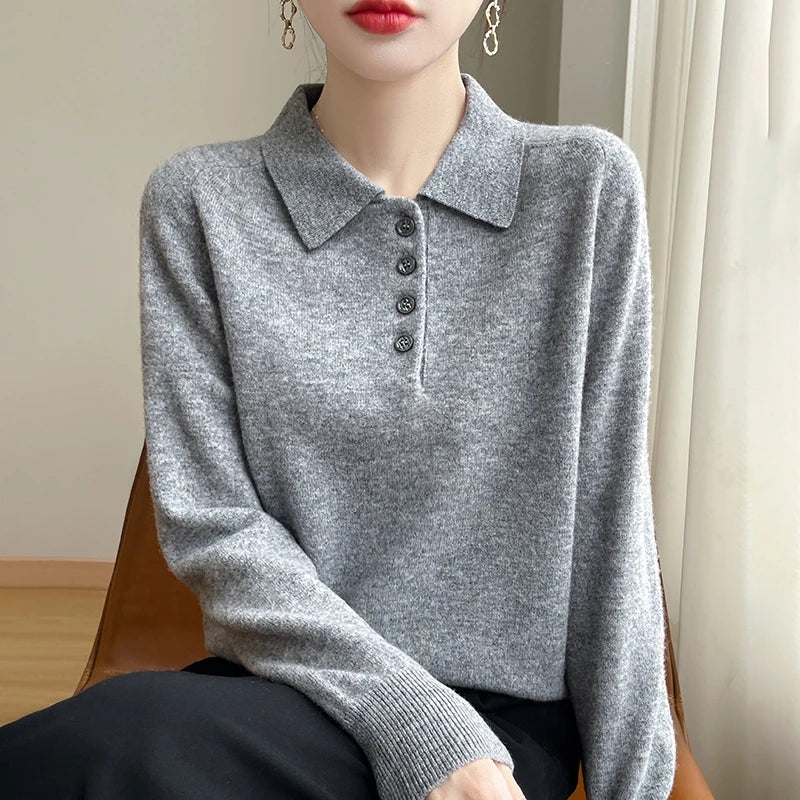 | Wool Polo Sweater