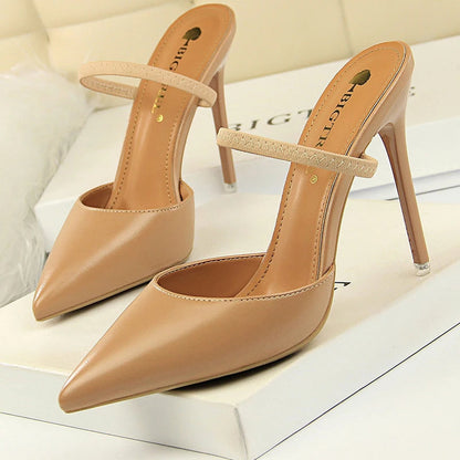 Rivet High Heels Woman Pumps Pu Leather 9cm Sexy Party Women Heels