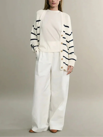 | Organic Striped Cardigan