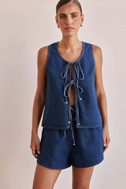 | Denim Tie Set
