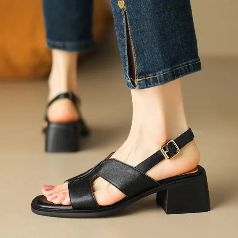 | Leather Heeled Sandals
