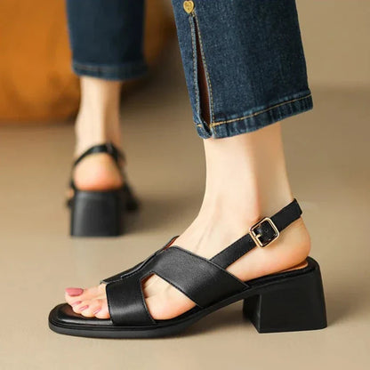 | Leather Heeled Sandals