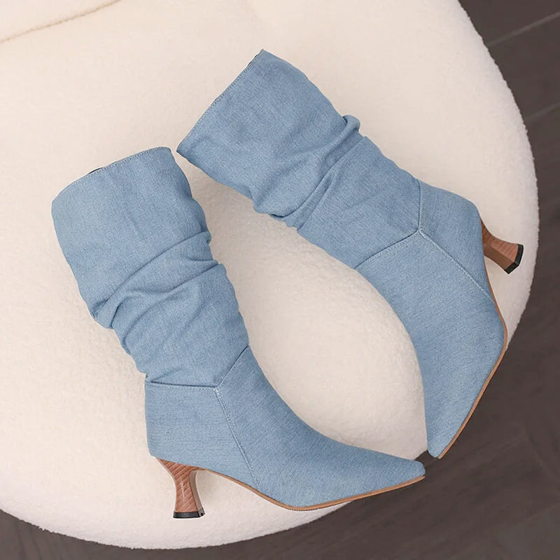 | Mid-Calf Heel Boots