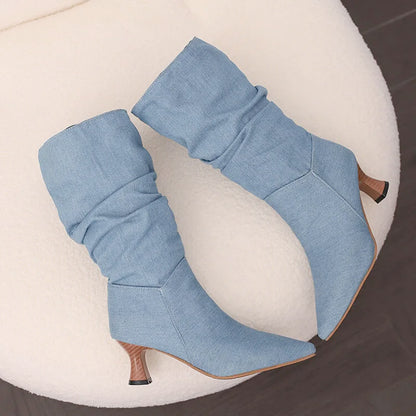 | Mid-Calf Heel Boots