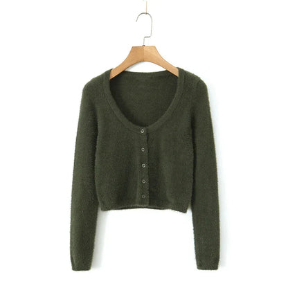 Knitted Cardigan With Camisole Dress Two-piece Set