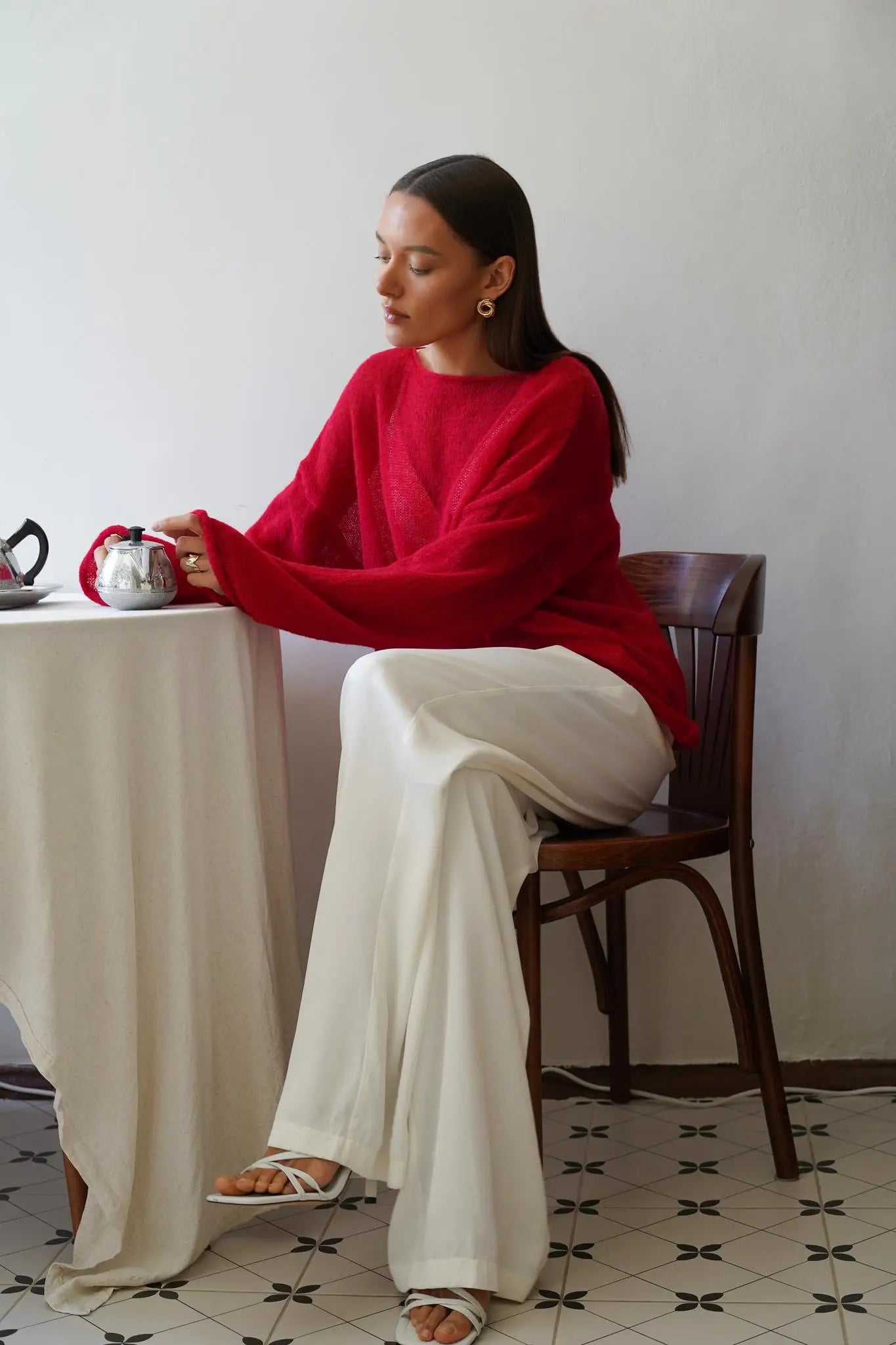 | Relaxed Crewneck Sweater