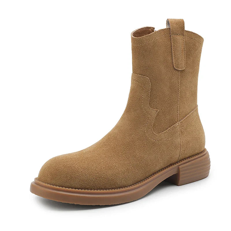 | Leather Zipper Boots