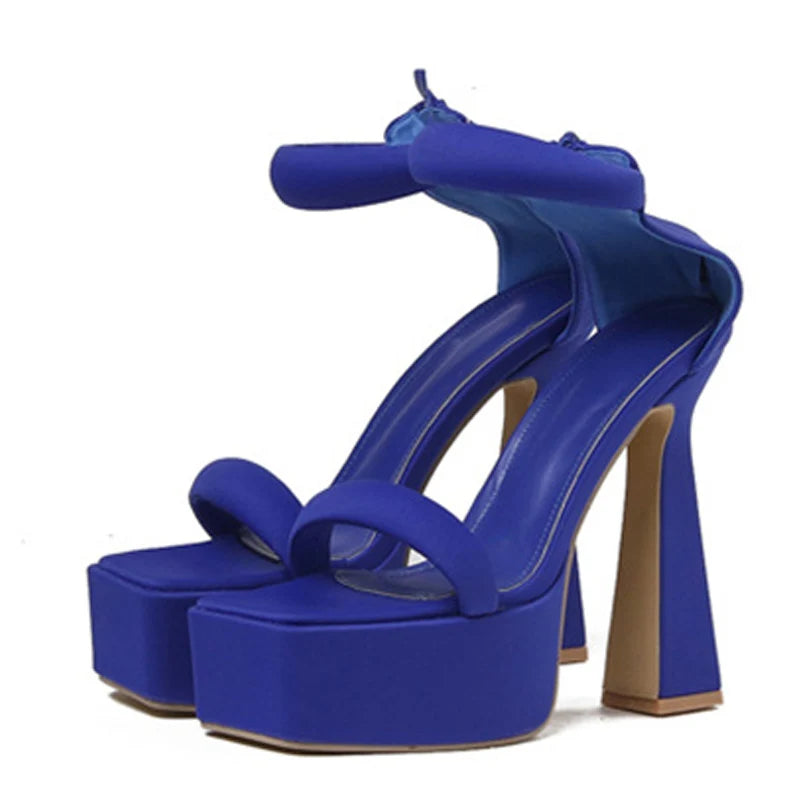 14.5CM Chunky High Heel Sexy Sandals for Women