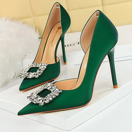 Luxury Rhinestone Design Women Pumps High Heels 10.5 Cm