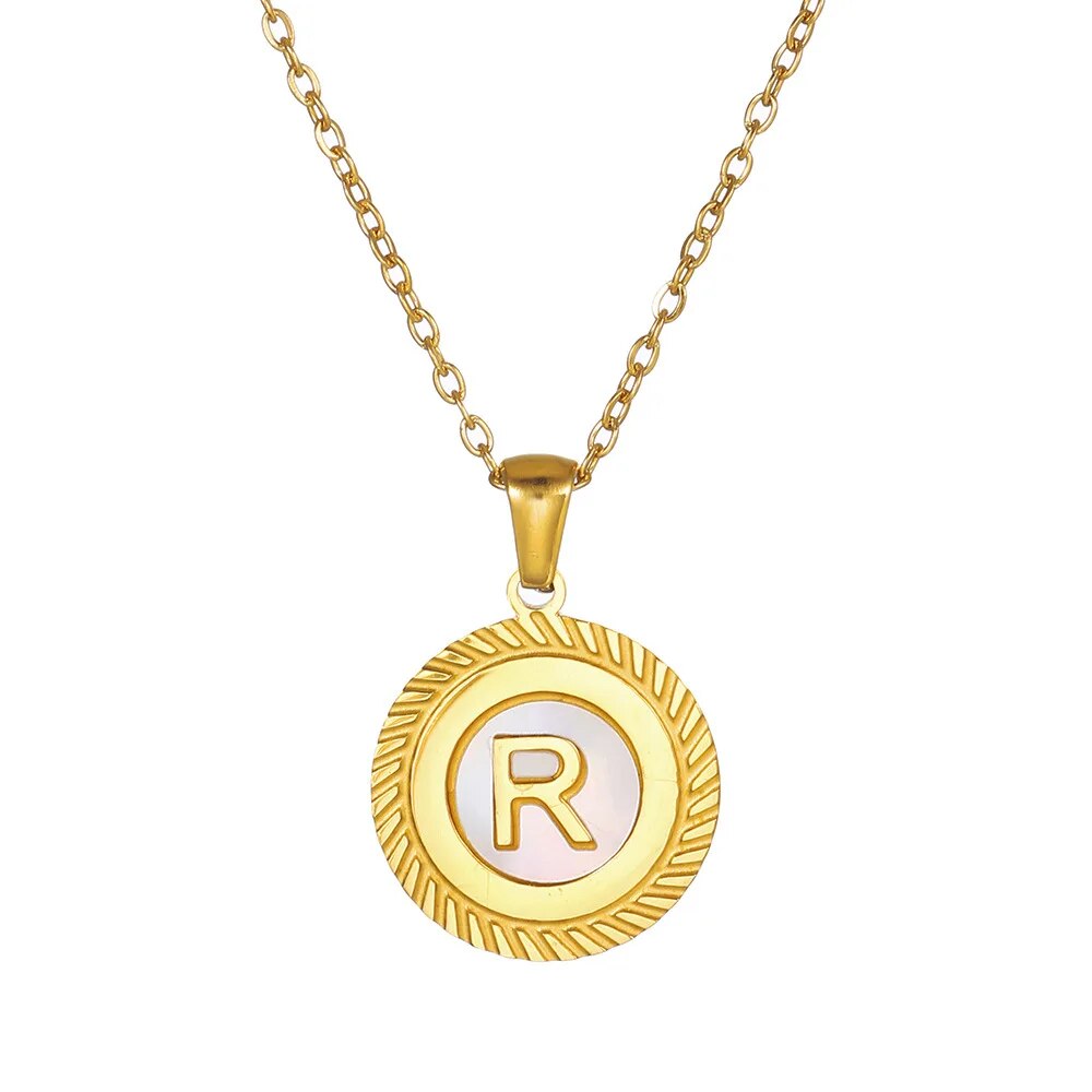 Round Mini Initial Necklace