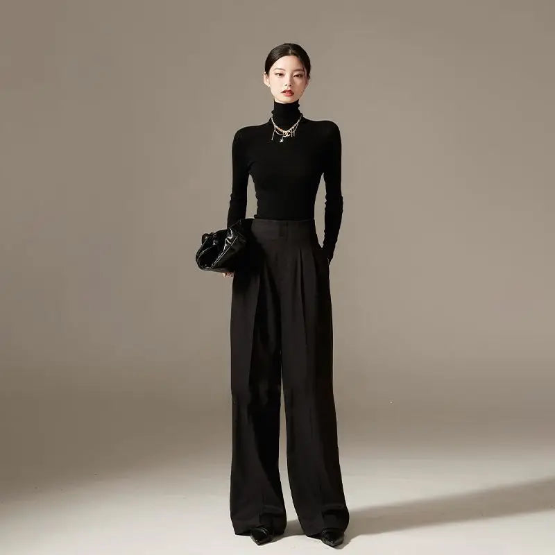 | Wide Leg Draped Pants