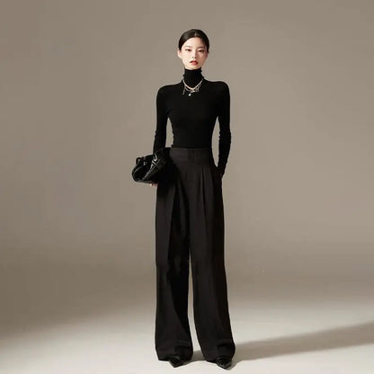 | Wide Leg Draped Pants