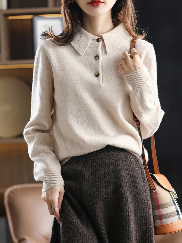 | Wool Polo Sweater