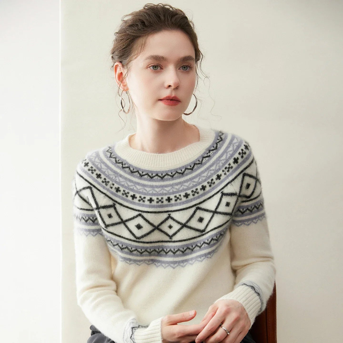 | Alpine Jacquard Cashmere Knit