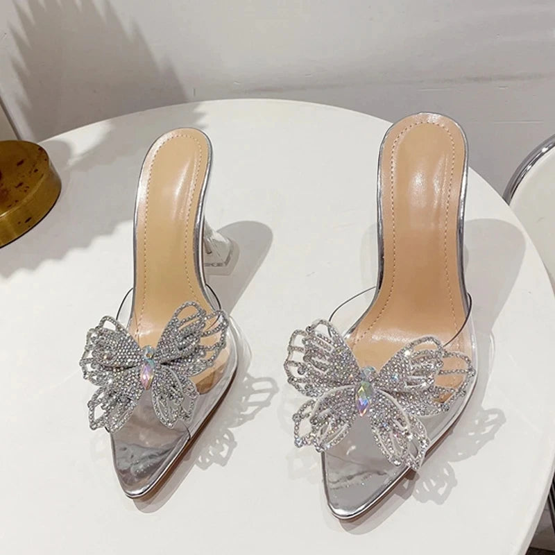 Summer PVC Transparent High Heels Slippers - Sexy Street Sandals
