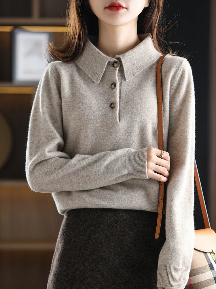 | Wool Polo Sweater