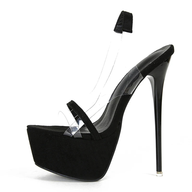 Snake Print Back Strap Platform Sandals with Thick Bottom and Open Toe for Party Nightclub Stripper Heels