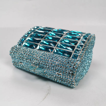 Sky Blue Victoria Crystals Clutch