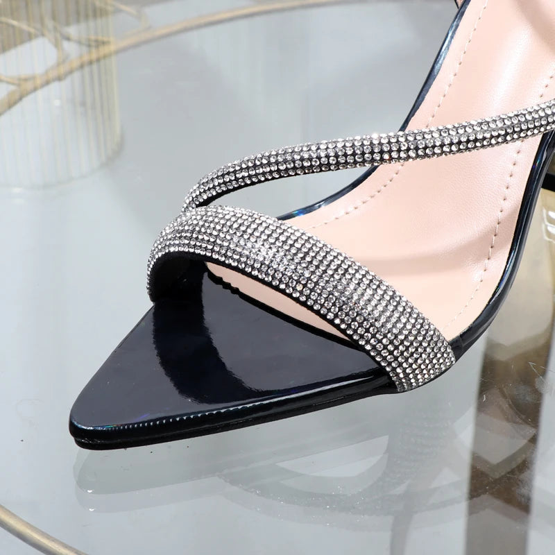 Elegant green high heel shoes for summer, new luxury design