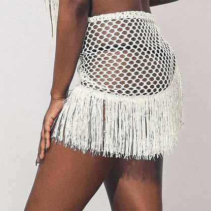 Sequined Adjustable Waist Mini Skirt