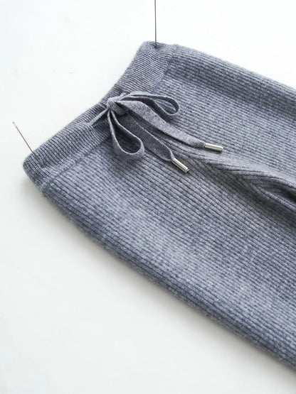 | Wool Knitted Wide Leg Pants