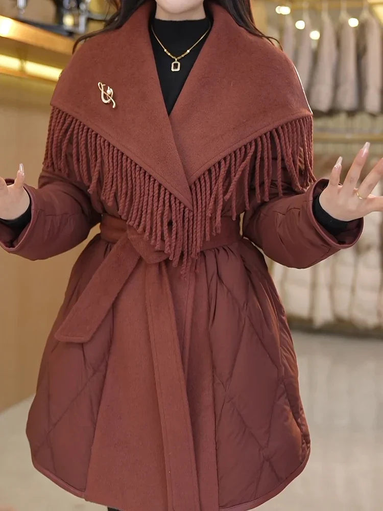 | Fringe Down Coat