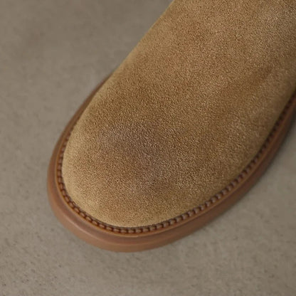 | Leather Zipper Boots