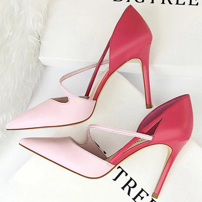 Sweet High-heels Pointed Women Pumps Sexy Party Shoes Summer Stiletto High Heel Hollow Out