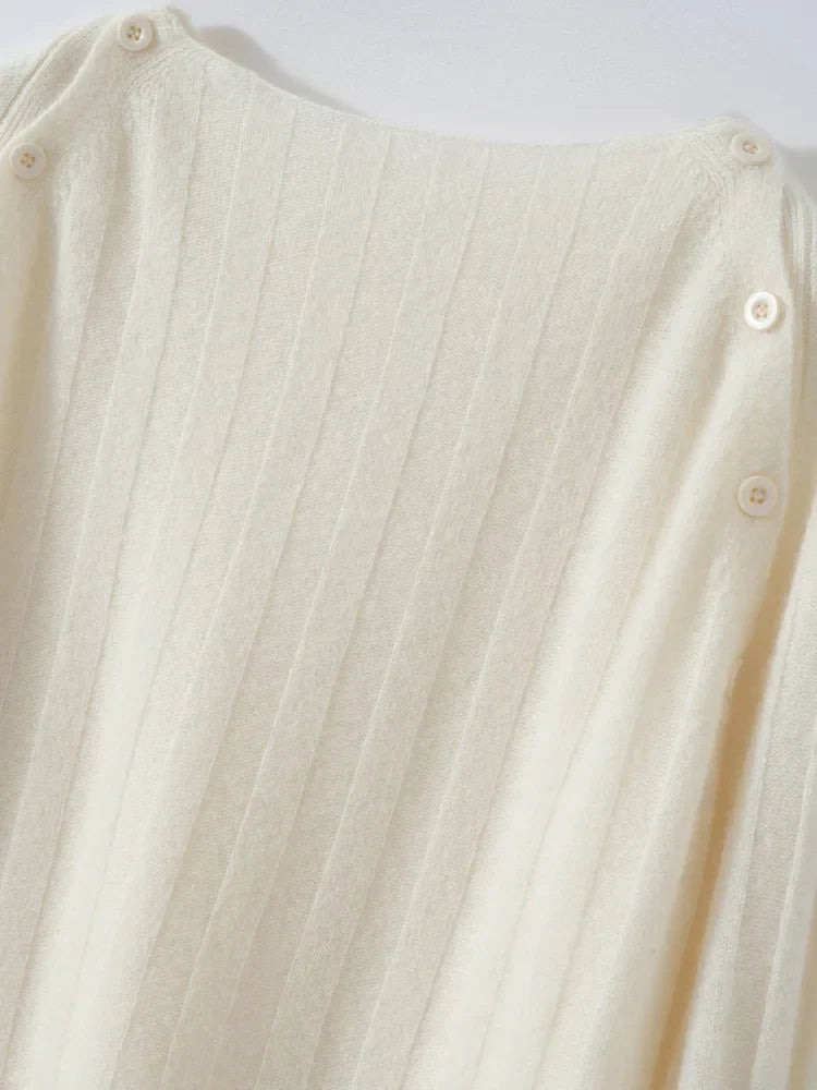 | Buttoned Cashmere Sweater