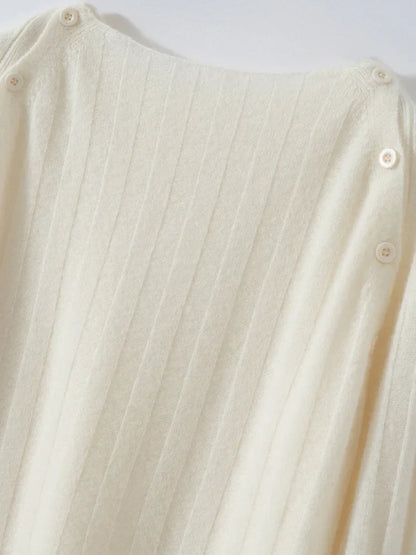 | Buttoned Cashmere Sweater