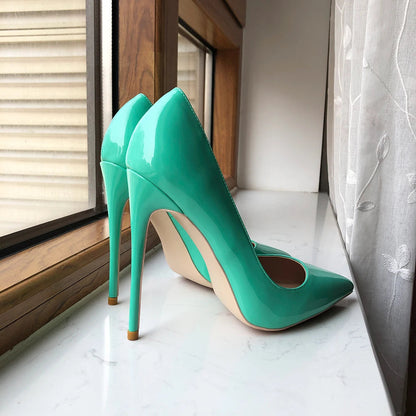 Mint Green Pointy Toe High Heel Shoes - 8cm, 10cm, 12cm