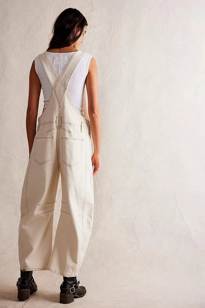 | Wide-Leg Denim Overalls