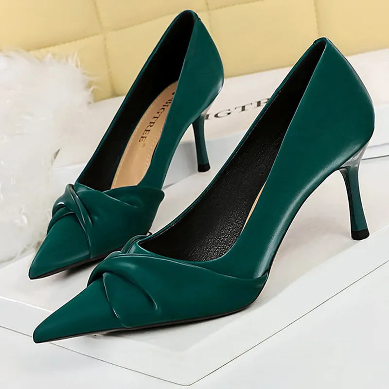 Bow-knot Stiletto High Heels Women Shoes