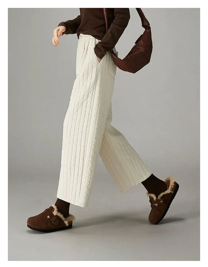 | Cotton Wide-Leg Pants