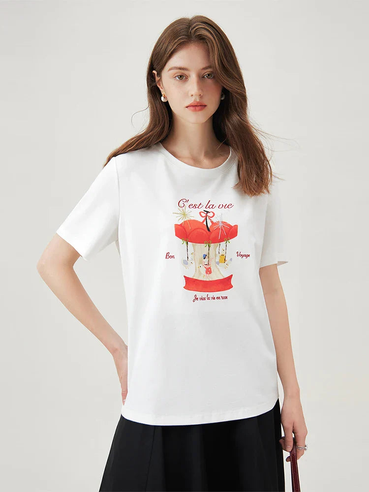 Commuting Printed Casual T-shirt