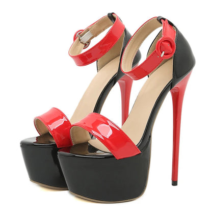 Sexy 16CM Open Toe Sandals for Women - Perfect for Parties, Weddings, and Stripping