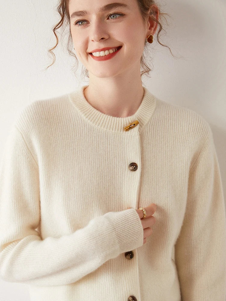 | Cashmere Button Cardigan
