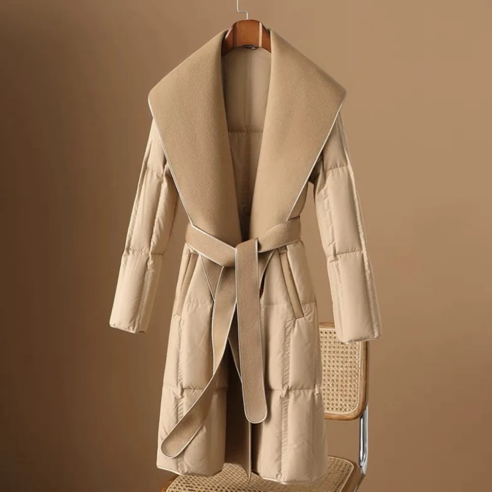 | Wool-Collar Down Coat