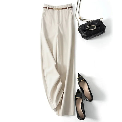 | Wide Leg Wool Trousers