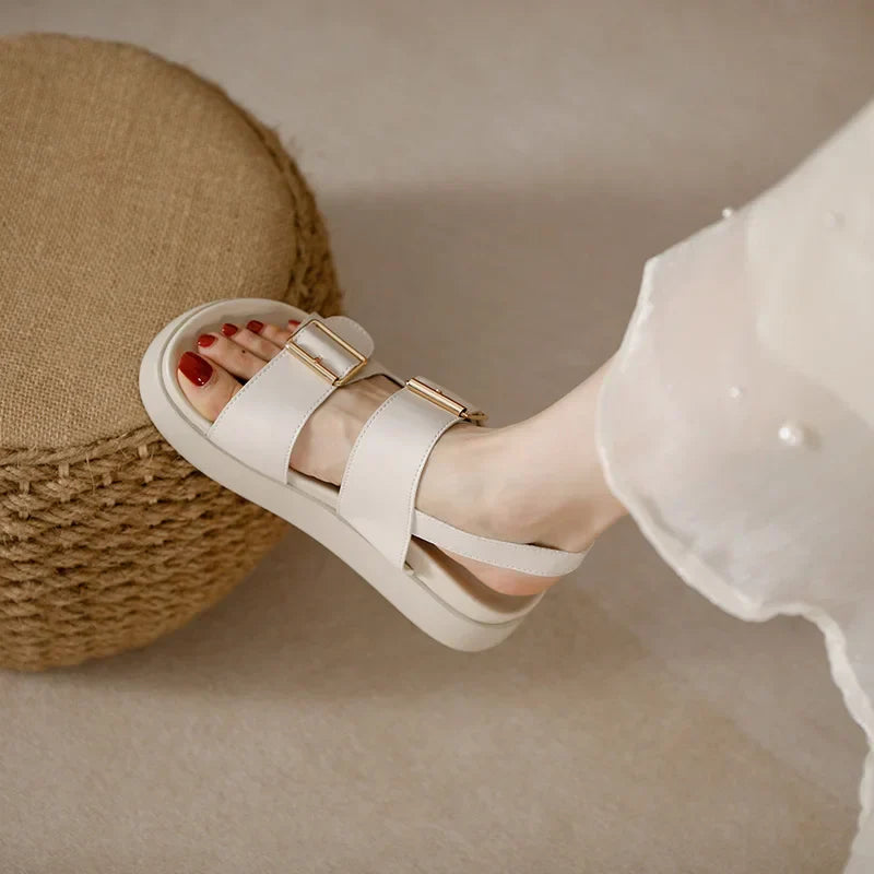 | Leather Platform Sandal