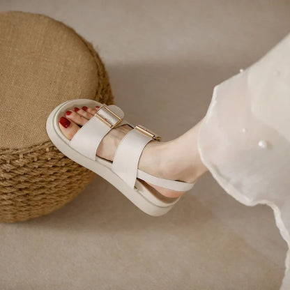 | Leather Platform Sandal