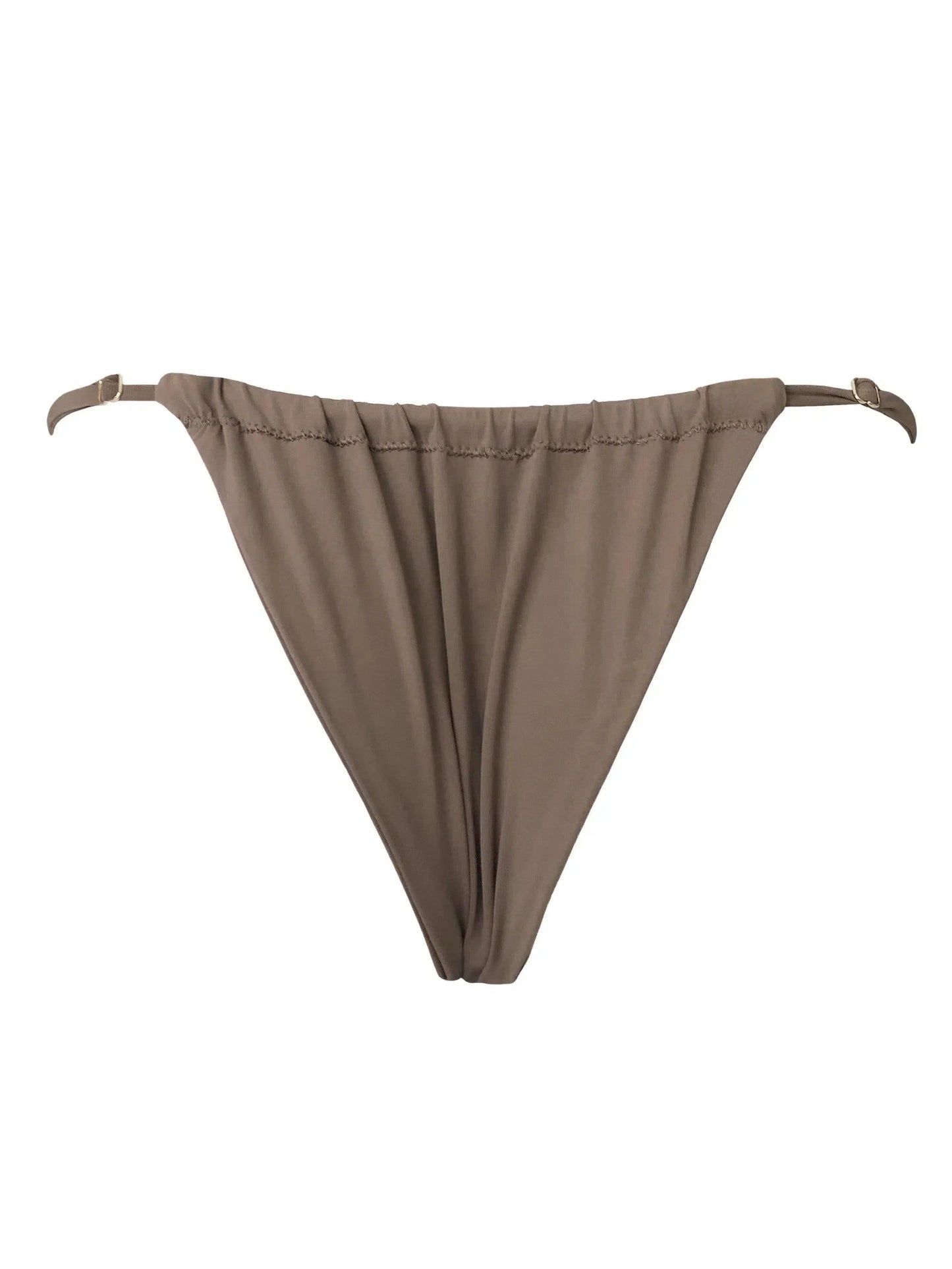 | Scrunchable Coverage Bikini Bottom in Toast